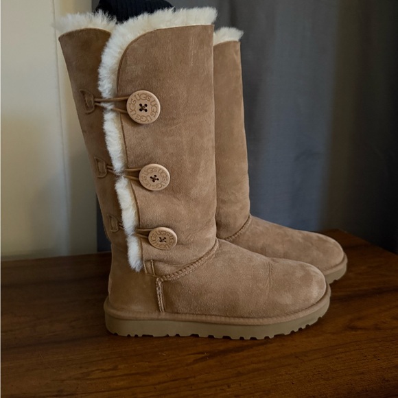 UGG Bailey 3 Button Tall Boots in Tan - Picture 4 of 8